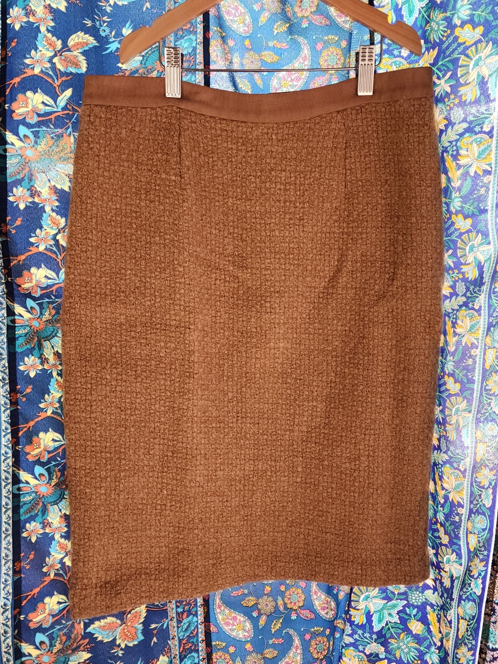 Boden Brown Tweed Pencil Skirt